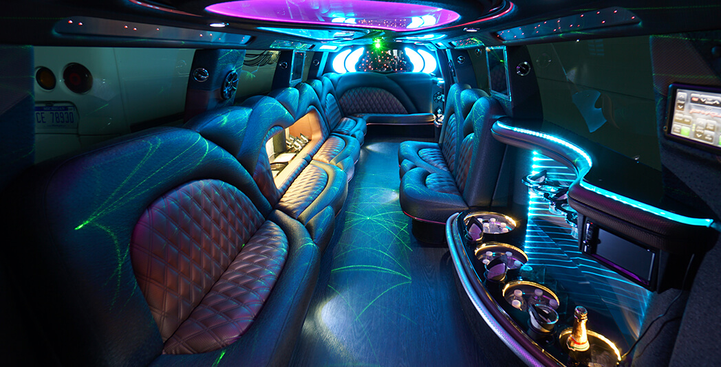 inside limo bus